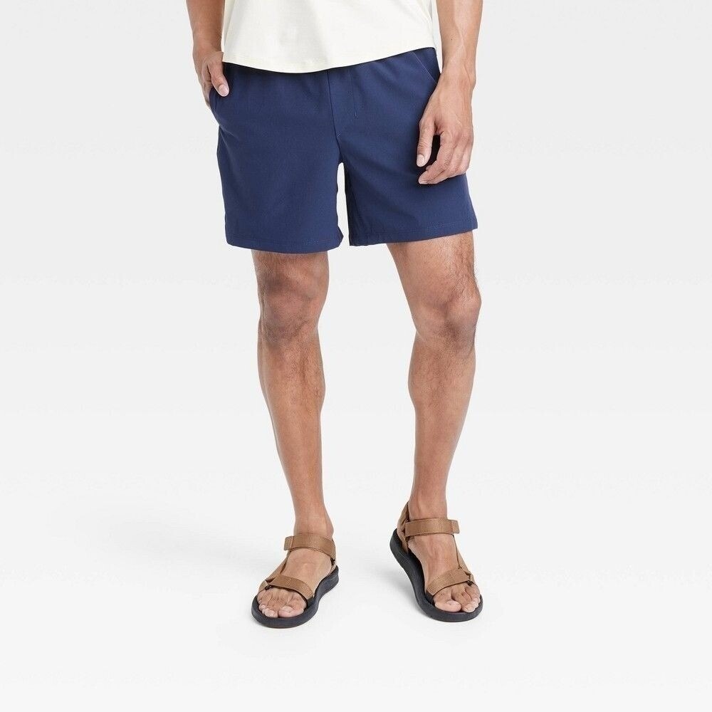 All in Motion Men's Hybrid Shorts 6", Navy, Size XXL, NWT